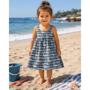 Babe‎ & Tess Hawaiian Surfer Sleeveless Cotton Dress 3
